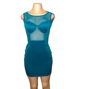 Teal-Turquoise dress with mesh…